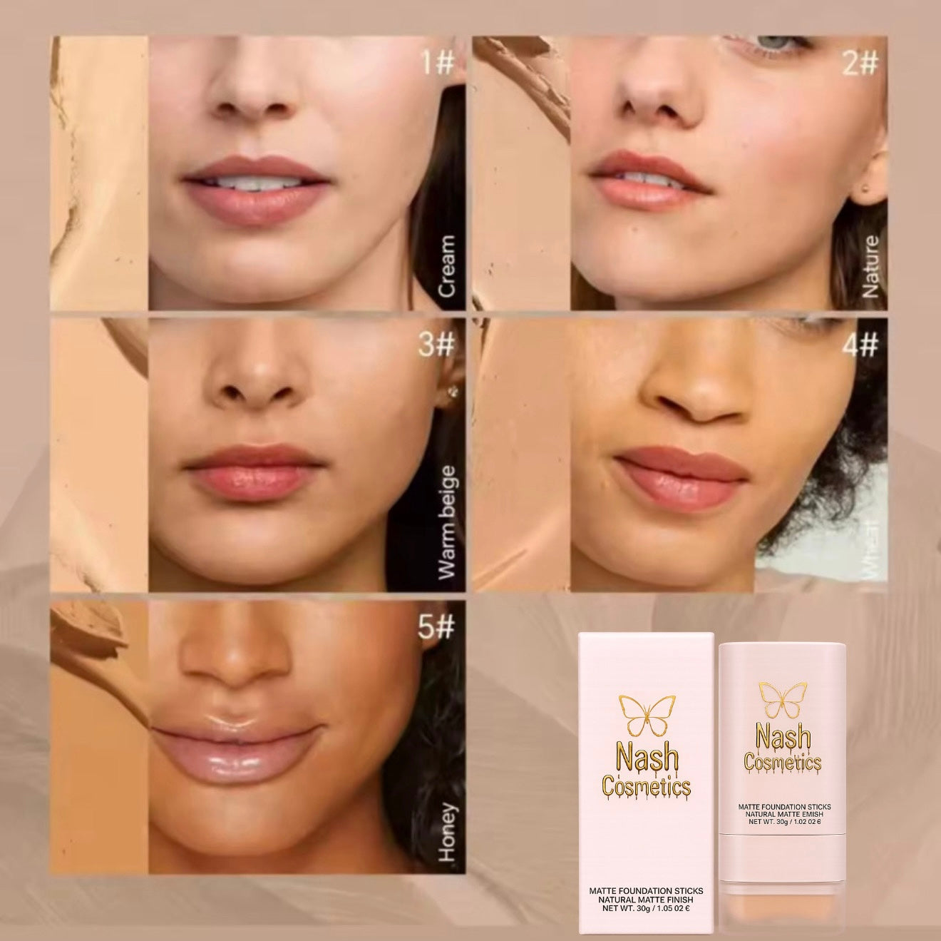 Nash Cosmetics: Matte Foundation Stick